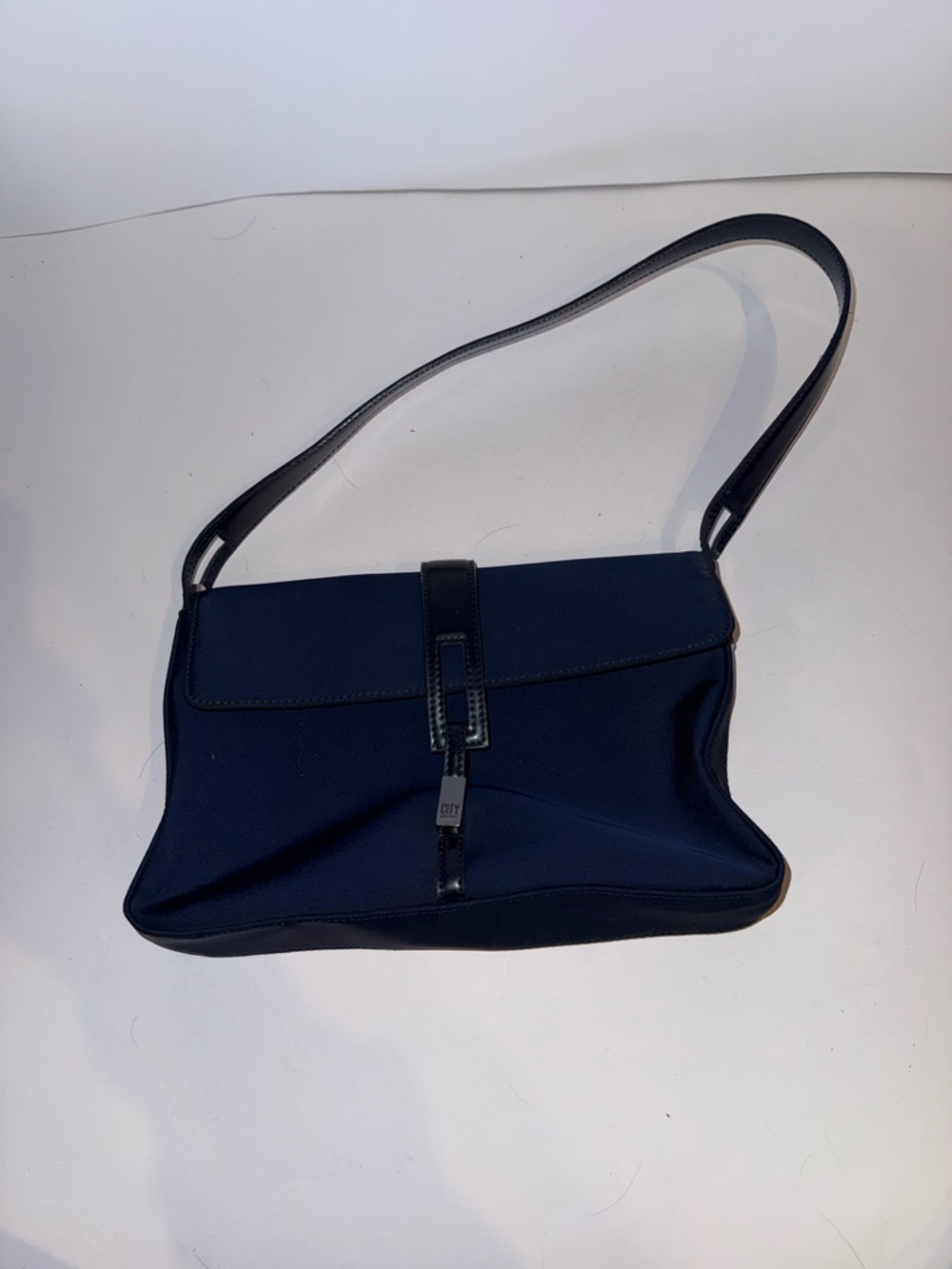 DKNY Navy Shoulder Bag with Black Trim